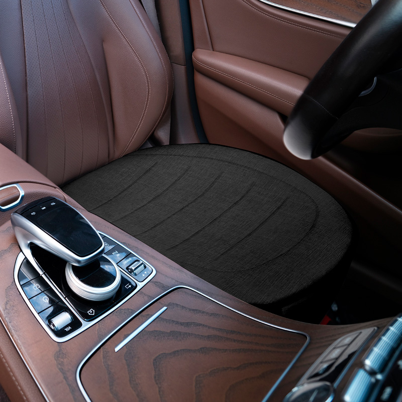 Universal Seat Cushion 'Bottom' Black Linen - single piece