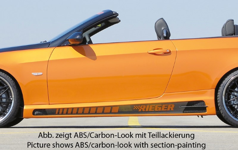 Zijskirts BMW E92 coupe ABS Carbon-look Rieger
