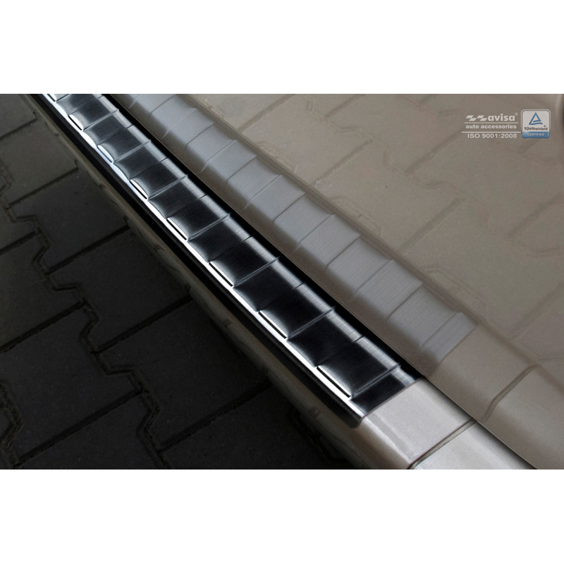 Black Stainless Steel Rear bumper protector  Mercedes Vito / Viano 2003-2014 'Ribs'