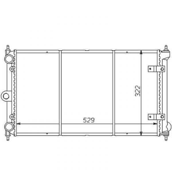 Radiator POLO 90-94 529x322 1.4 DIESEL