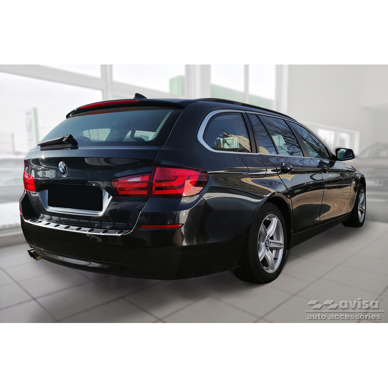 Stainless Steel Rear bumper protector  BMW 5-Series (F11) Touring 2011-2013 & Facelift 2013-2017 'STRONG EDITION'