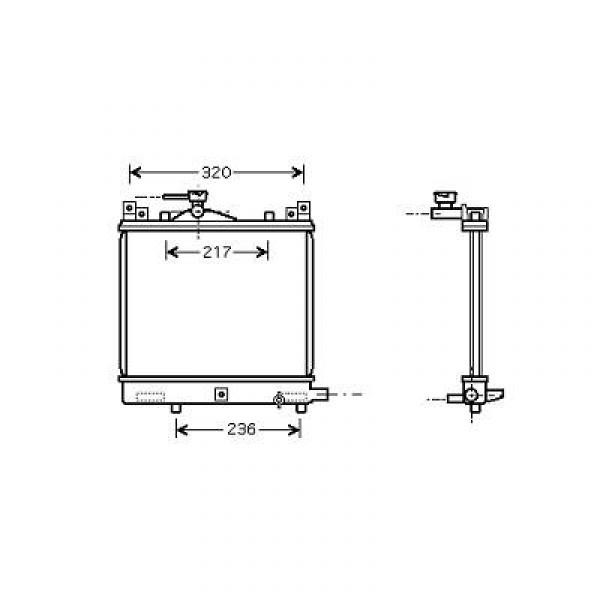 Radiator IGNIS WAGON R+ 97-00 1.0I/1.2I +/-AC