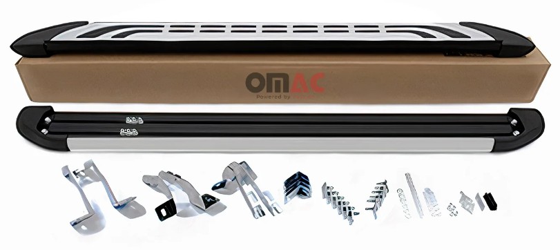 Treeplanken voor Dodge Nitro 07-12 aluminium grijs