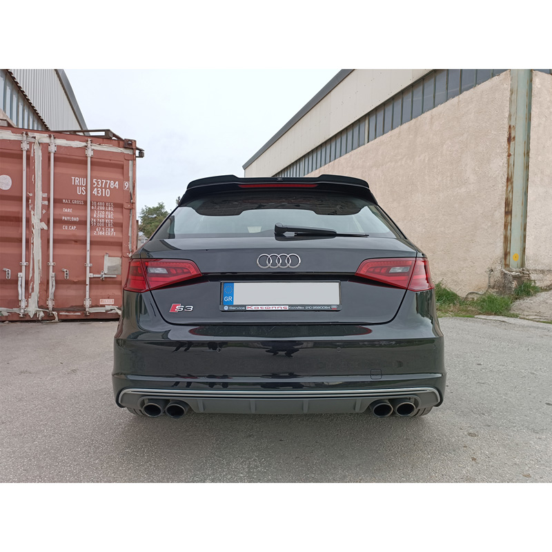 Roof spoiler (Spoiler Cap)  Audi A3 (8V) S-Line/S3 Hatchback/Sportback 2012-2016 (ABS Glossy black)