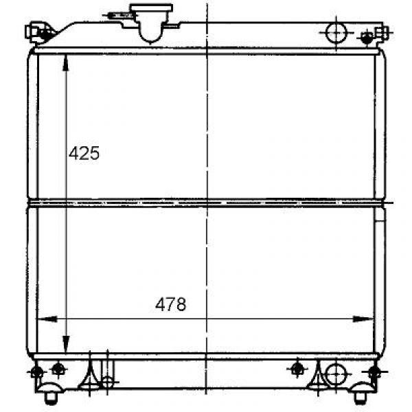 Radiator VITARA JLX 95-97 425x490x34 1.6I 16V