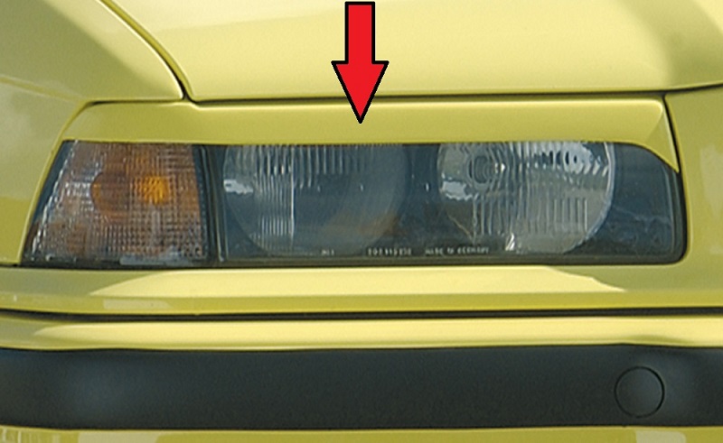 Koplampspoilers BMW E36 Rieger