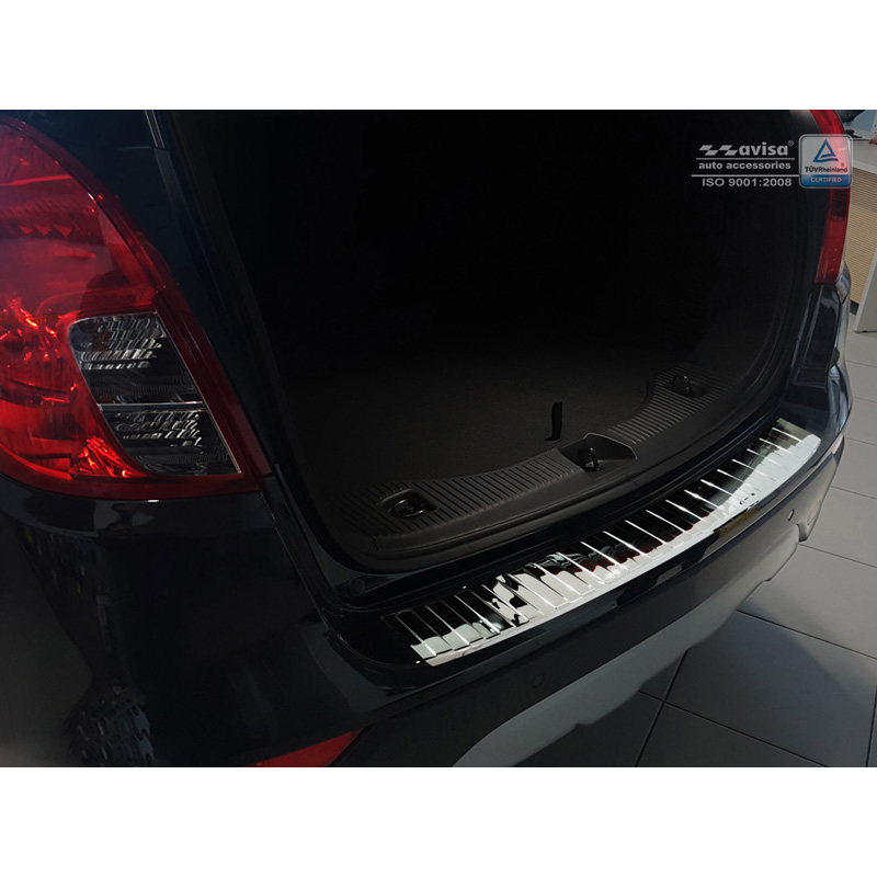 Chroom RVS Achterbumperprotector  Opel Mokka X 2016- 'Ribs'