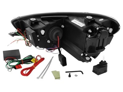 Koplampen VW Scirocco lll 08-14 Devil Eyes real DRL LED Chroom