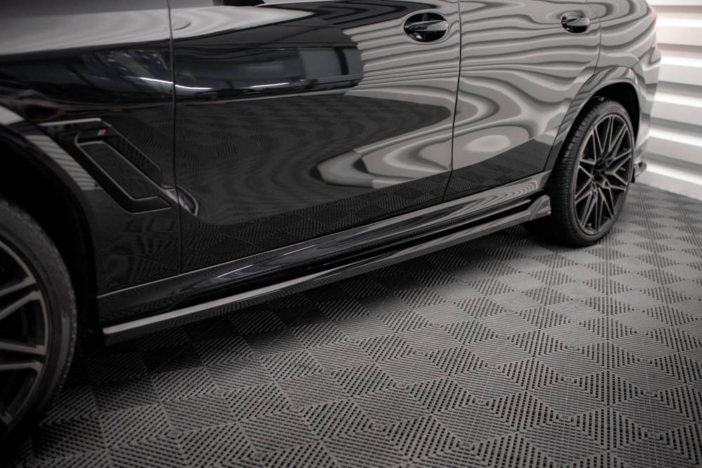 Zijskirts BMW X6 M F96 Maxton Glans Zwart