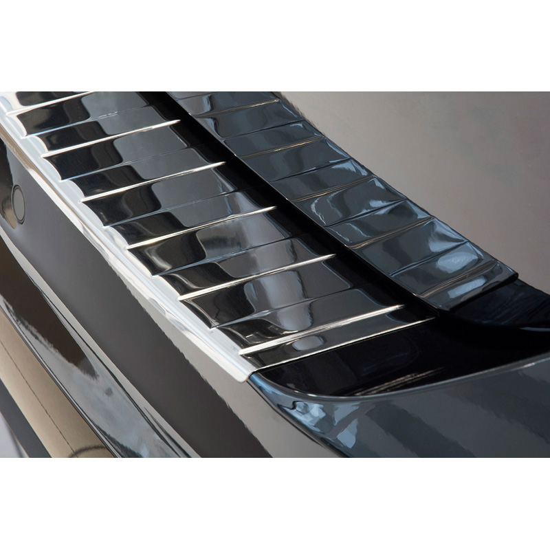 Stainless Steel Rear bumper protector  Volkswagen Touran III 2015- incl. R-Line 'Ribs'