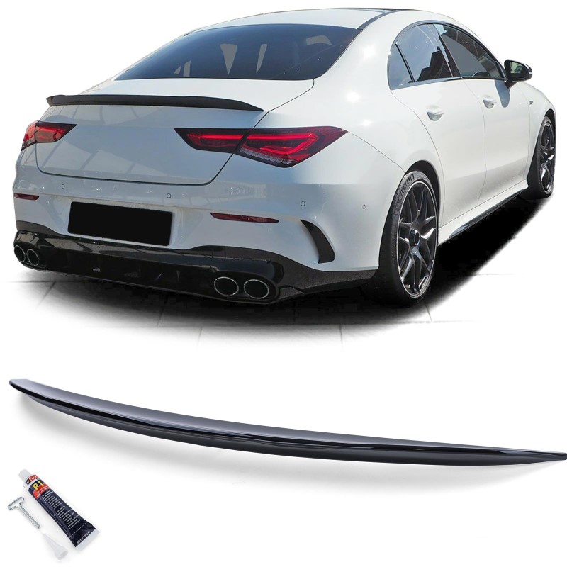 Achterklep Spoiler Mercedes CLA C118 Glanzend zwart