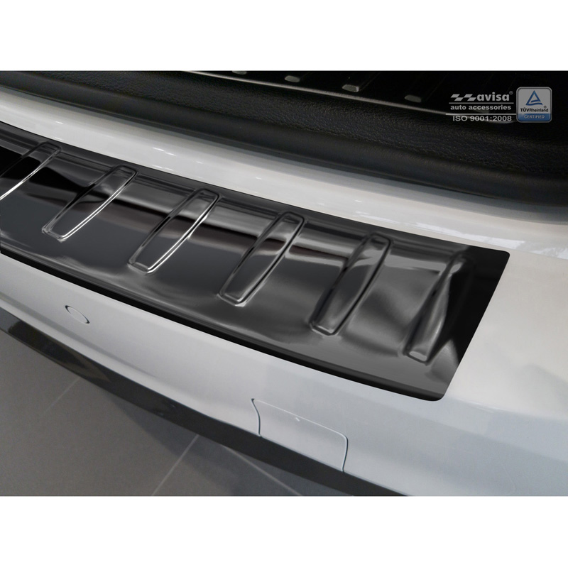 Black Mirror Stainless Steel Rear bumper protector  BMW X3 F25 2014-2017 'Ribs'