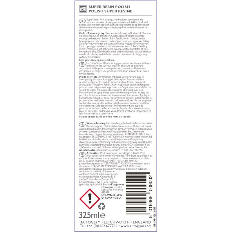 Autoglym Super Resin Polish 325ML