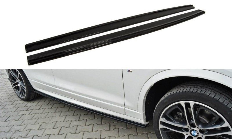 Zijskirts Diffusers BMW X4 M-Pack Glanzend Zwart
