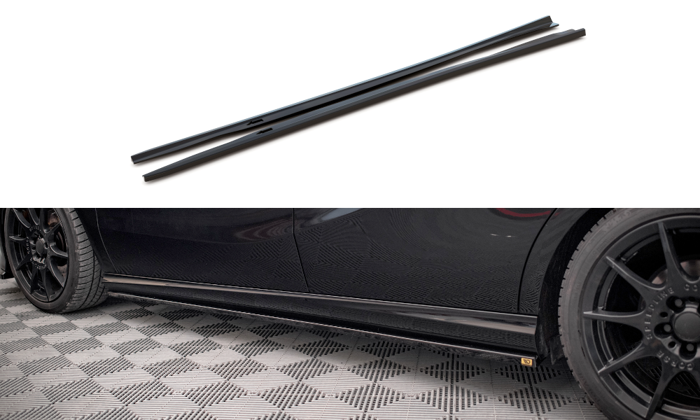 Zijskirts Mercedes B Klasse W246 FL Maxton Glans Zwart
