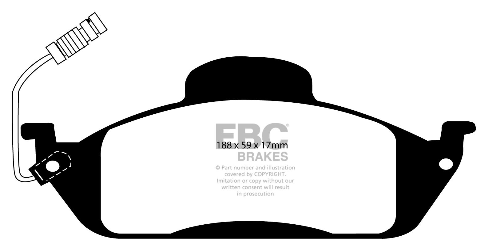 EBC Brakes MERCEDES M-Class (W163) ML270 (2.7TD) 99-2001 Remblok
