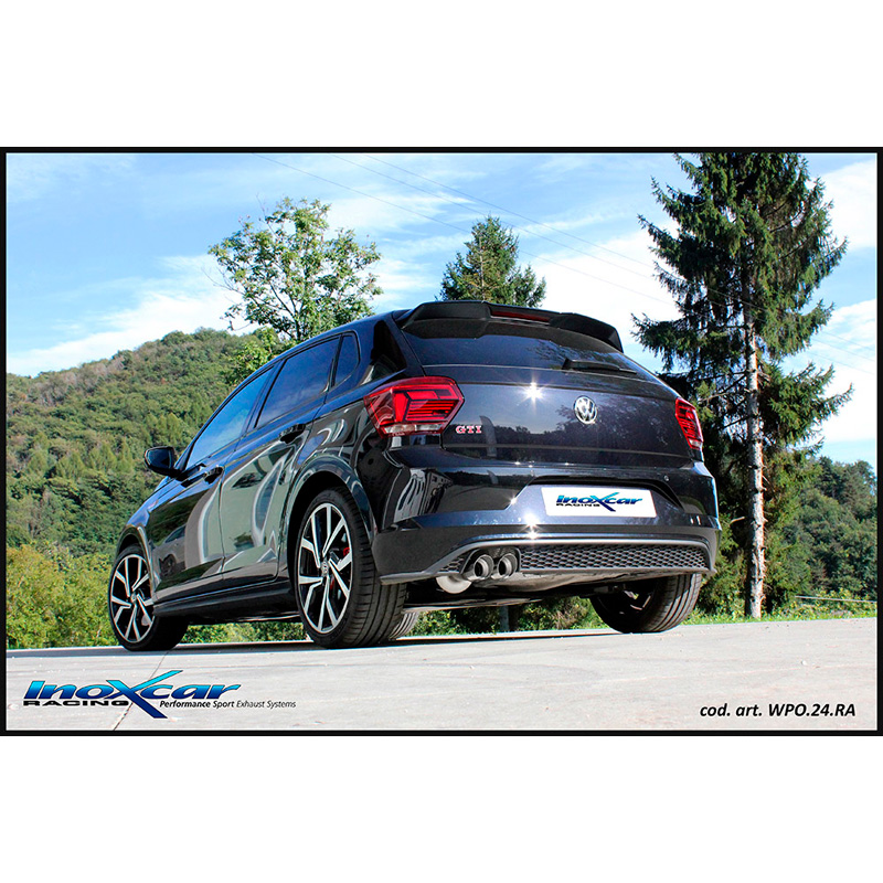 100% Inox Sport Exhaust  Volkswagen Polo (AW) 2.0 GTI 200hp 2017- 2x80mm X-Race