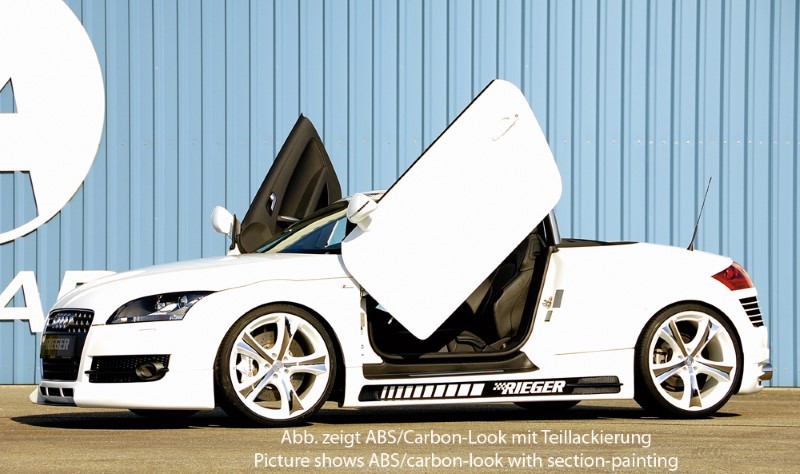 Sideskirts Audi TT 8J ABS Carbon-look Rieger