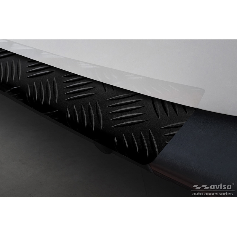 Matt Black Aluminum Rear bumper protector  Mercedes Sprinter III 2018- 'Riffled plate'
