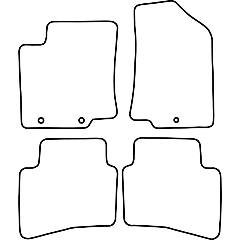 Set velour car mats  Kia Rio 2015-2017