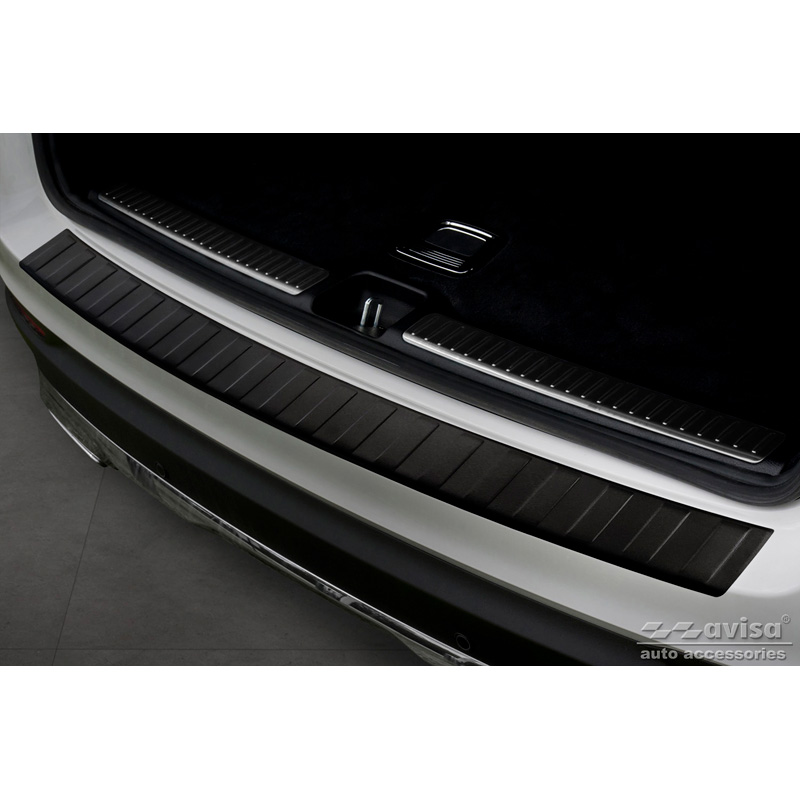 Matzwart RVS Achterbumperprotector  Mercedes GLC 5-deurs 2015-2019 & FL 2019- 'Ribs'
