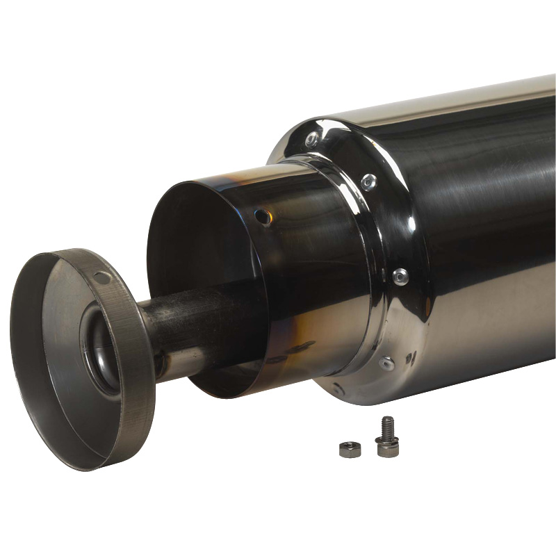 Universal sport exhaust Type X Racing 'DualSound' - Ø150mm - Angle Tip