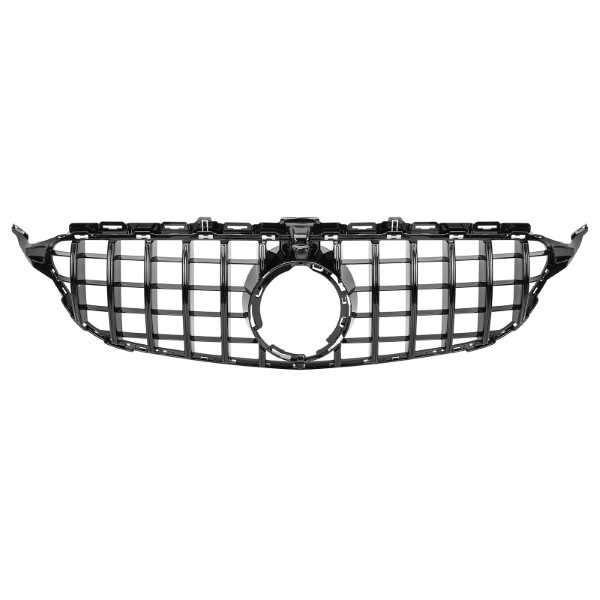 Grill Mercedes W205 Facelift 18-.. Zwart GT Look Camera