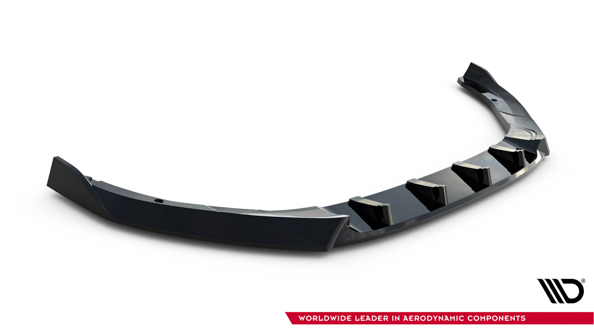Voorspoiler V.2 Skoda Octavia RS Liftback MK4 / MK4 Facelift Maxton Glanzend zwart