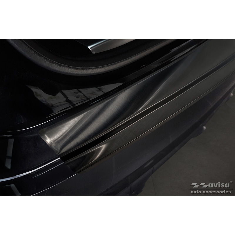 Black Stainless Steel Rear bumper protector  Porsche Cayenne III 2017-
