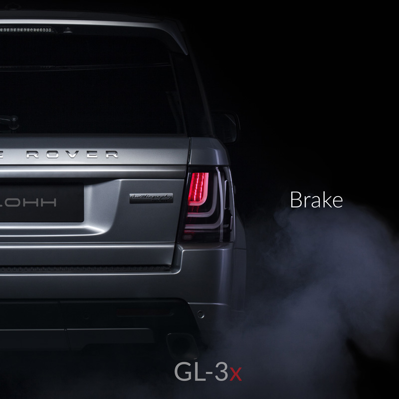 Glohh GL-3 Dynamic LED Tail Lights  Range Rover Sport L320 2005-2009 & 2010-2013 - Black