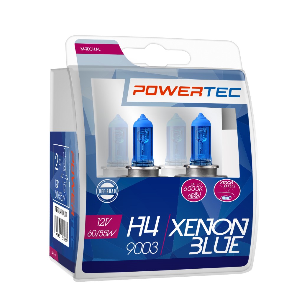 H4 lampen XenonBlue 12V DUO Mtech Powertec