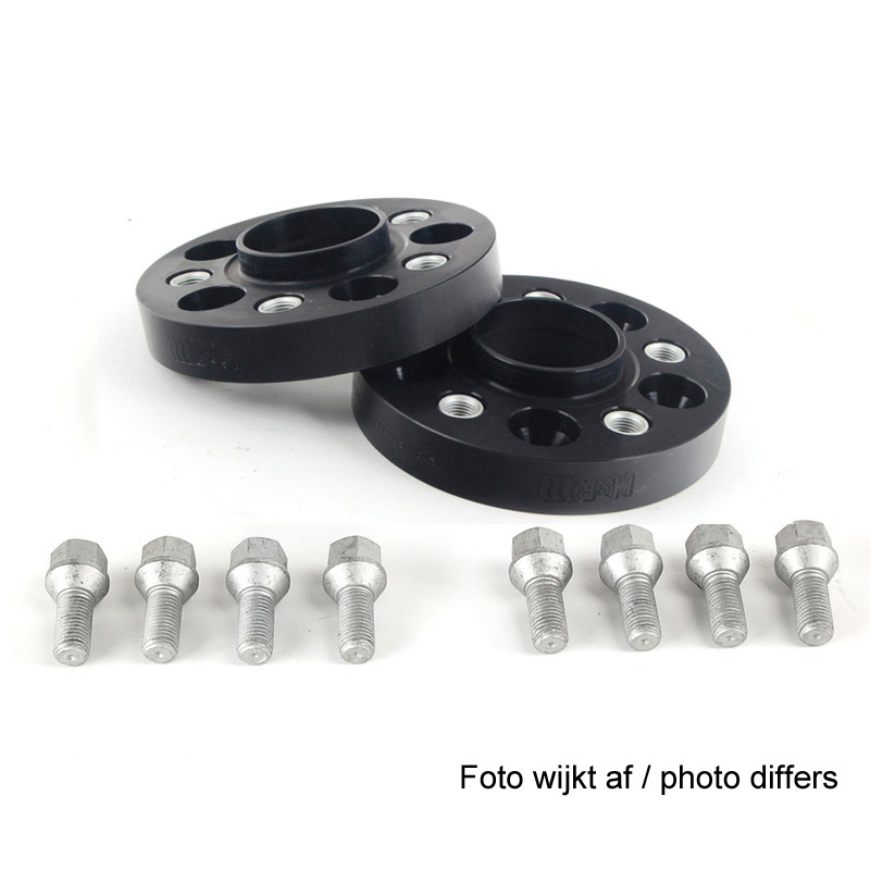 H&R DRA-System Wheelspacers 35mm 5x112 - Hub 66,5mm - Bolt size M15x1,25 -  Mercedes - Black