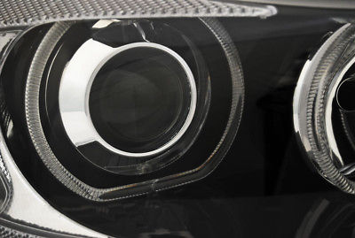 Headlights BMW E90/E91 Angel Eyes LED black