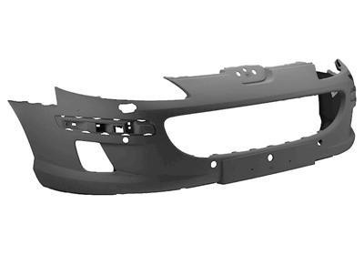 voorbumper, in primer, met mistlampgaten, PDC Peugeot 407, 2004-