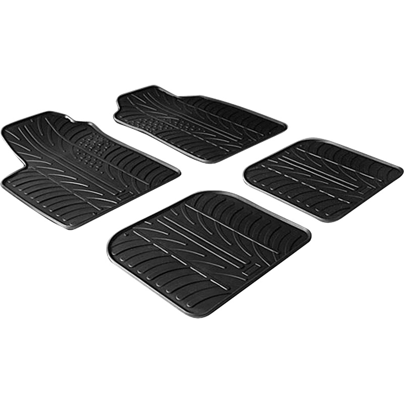 Rubber car mats set  Fiat Panda 2003-2011 (T profile 4-pieces)
