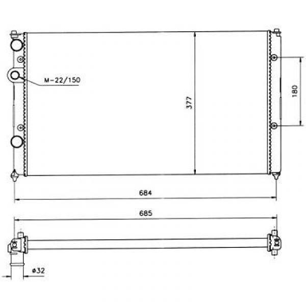 Radiator SEAT IBIZA / INCA 93-96 627x377