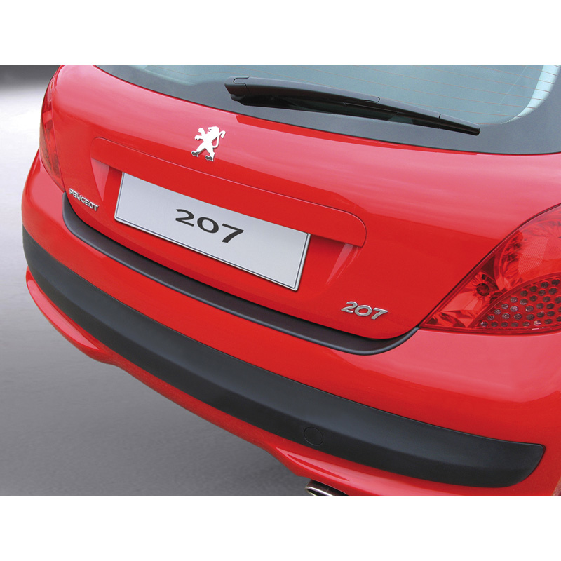 ABS Rear bumper protector  Peugeot 207 HB 3 doors Black