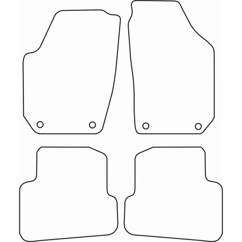 Set car mats  Skoda Fabia combi 2008-2014
