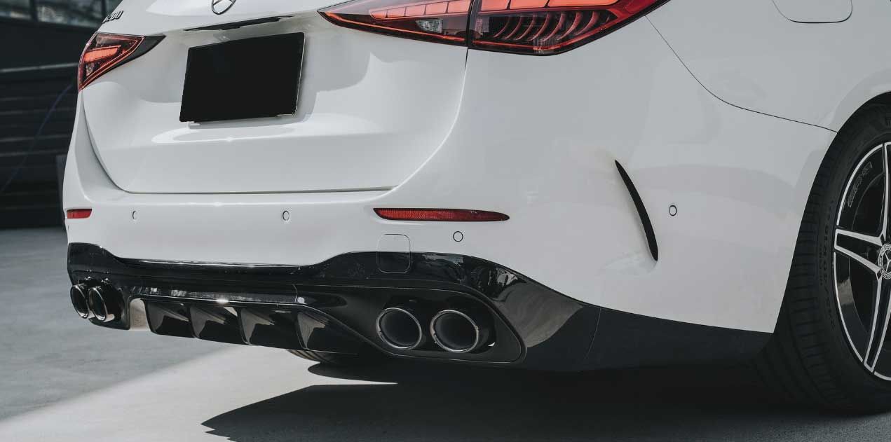 Diffuser Mercedes C Klasse W206 S206 C43 AMG Look Zwart