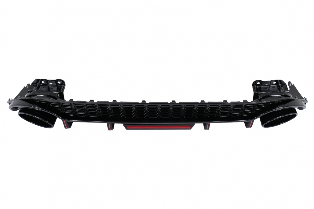 Diffuser Audi S3 Hatchback 8Y RS-Look Zwart met sierstukken