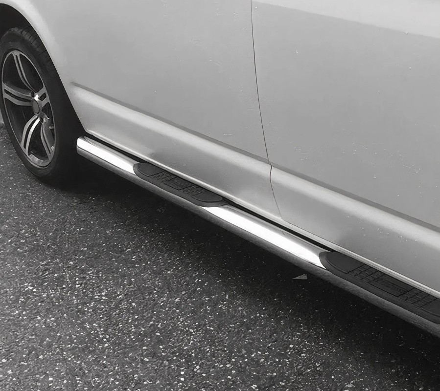 Treeplanken sidebars voor Opel Antara RVS zilver 2 stuks