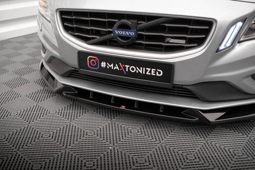 Voorspoiler V.1 Volvo S60 R-Design Maxton Glans Zwart