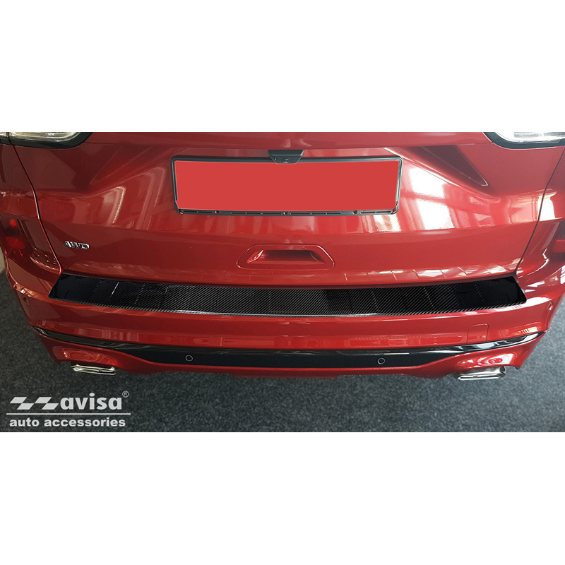 Echt 3D Carbon Achterbumperprotector  Ford Kuga III ST-Line/Vignale/Hybrid 2019-2024 & FL 2024- 'Ribs'