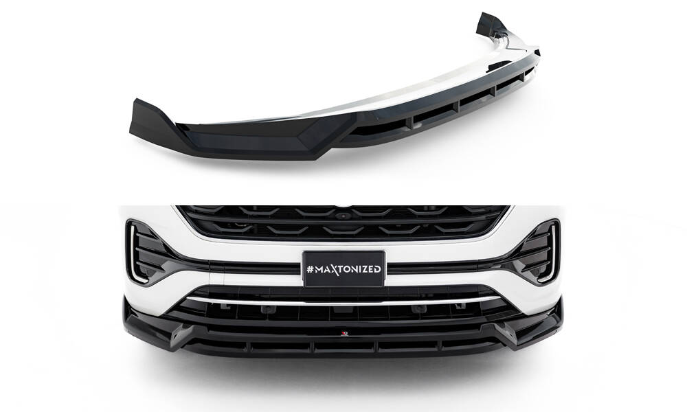 Voorspoiler Volkswagen Atlas R-Line MK1 Facelift 2 Maxton Glanzend zwart