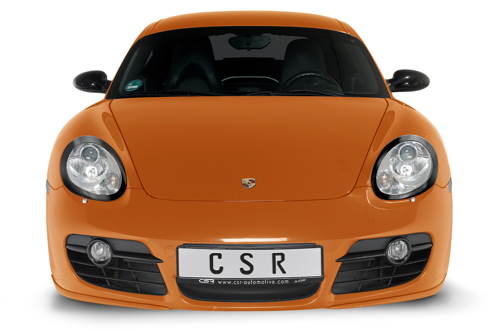 Koplampspoiler Porsche Boxster / Cayman 987 CSR Glans Zwart