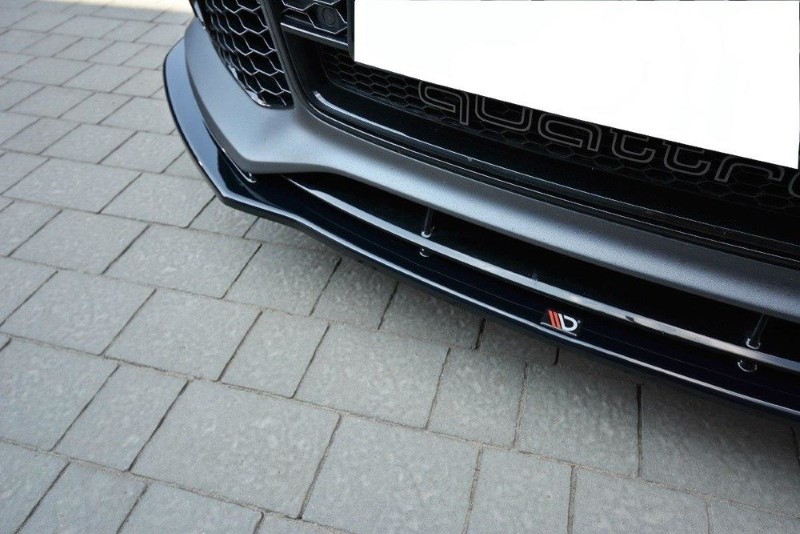 Voorspoiler V.1 Audi RS7 C7 FL Maxton Glans Zwart