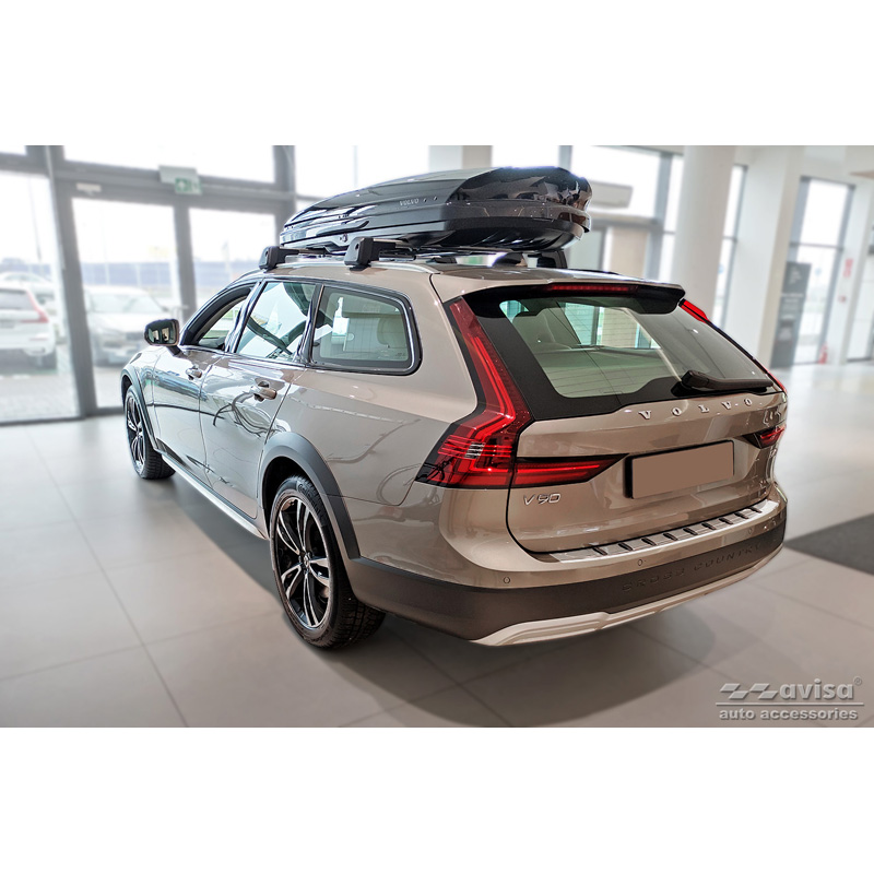 Stainless Steel Rear bumper protector  Volvo V90 II 2016- (incl. Cross Country) 'STRONG EDITION'