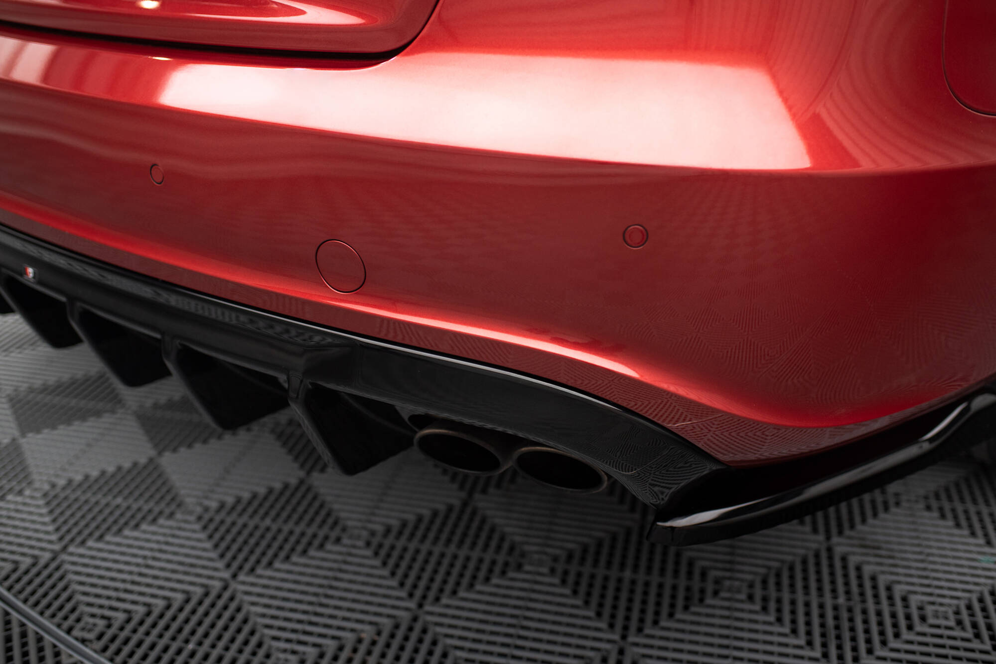 Achter Diffuser Audi S5 Sportback 8T Maxton Glanzend zwart