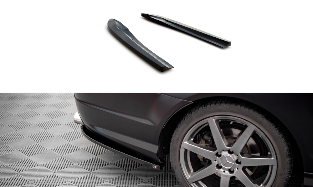 Zijdiffuser Mercedes C Klasse Coupe AMG Pakket W204 Maxton Glans Zwart