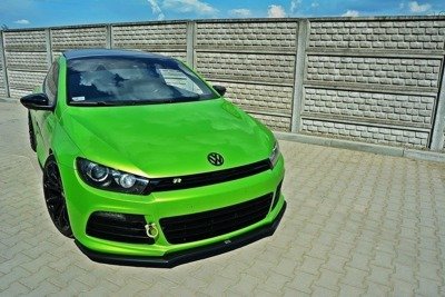Voorspoiler V.2 Volkswagen Scirocco R Maxton Glans Zwart